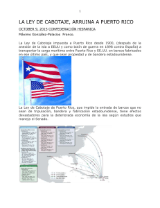 La ley de cabotaje arruina a Puerto Rico