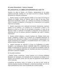 Declaración ALBA - Embajada de Bolivia en Uruguay