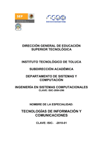 Estudio del contexto - Instituto Tecnológico de Toluca