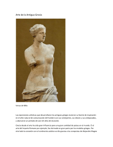 Arte de la Antigua Grecia Venus de Milo Las expresiones artísticas