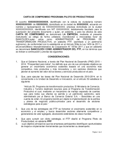 CARTA DE COMPROMISO PROGRAMA PILOTO DE