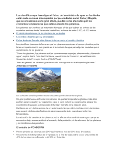 La importancia del páramo