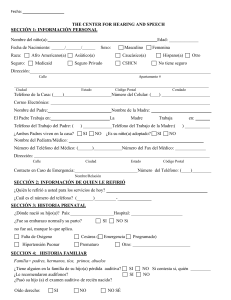 seccion 4: historia familiar - The Center for Hearing and Speech