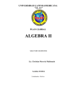 ÁLGRBRA II – Plan Global