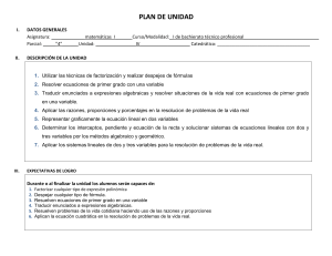 PLAN de unidad