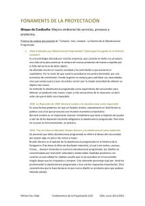 FONAMENTS DE LA PROYECTACIÓN Bloque de Ecodiseño