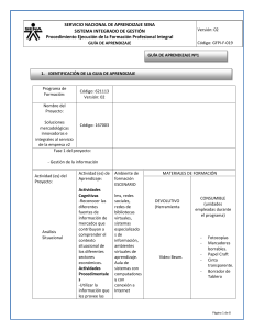 SERVICIO NACIONAL DE APRENDIZAJE SENA SISTEMA