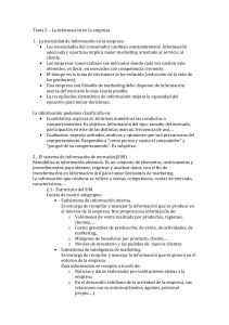Tema 2 – La información en la empresa 1.