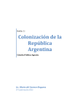 11.1.- La Colonización de la República Argentina