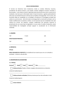 Hoja de bioseguridad