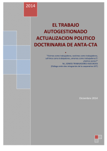 el trabajo autogestionado actualizacion politico doctrinaria de anta-cta