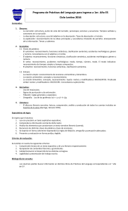 Programa de Prácticas del Lenguaje para ingreso a 1er