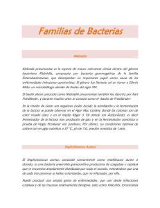 Familias de Bacterias