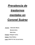 Prevalencia de trastornos mentales en Coronel Suárez
