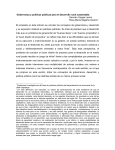 Gobernanza y políticas públicas para el desarrollo rural sustentable