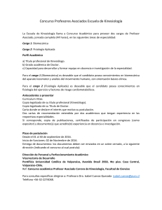 Concurso Profesores Asociados Escuela de Kinesiología La