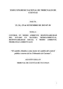 El cambio climático como motor de cambio del control