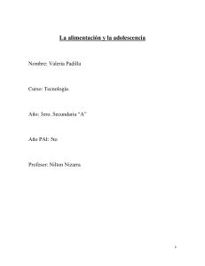 La alimentación y la adolescencia - Tecnología-V-PAI-A