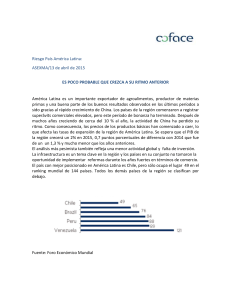 Riesgo País América Latina: ES POCO PROBABLE QUE