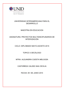 proyectos multidisciplinarios de intervención