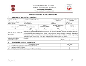 VI.- Microeconomía - Facultad de Ciencias Económico Administrativas