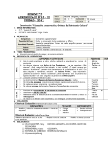sesion de aprendizaje n°15 - iii unidad - 2011