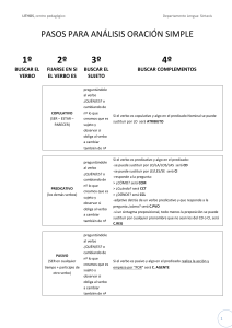 Resumen análisis de oraciones castellano