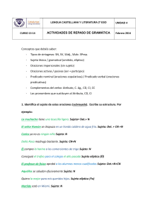 LENGUA CASTELLANA Y LITERATURA 2º ESO UNIDAD 4 CURSO