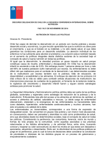 DISCURSO DELEGACION DE CHILE EN LA SEGUNDA