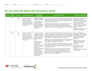 B1 Los retos del desarrollo personal y social