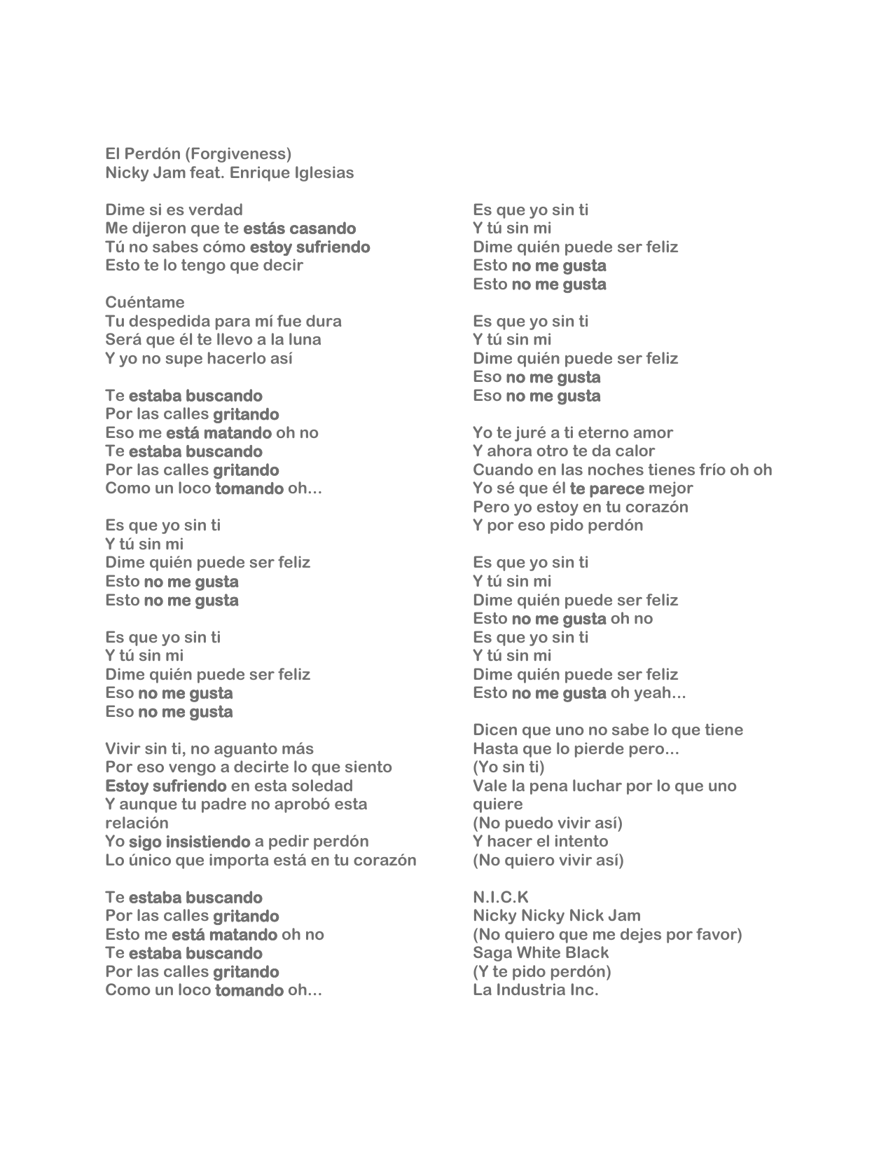 El Perdon aprenderly