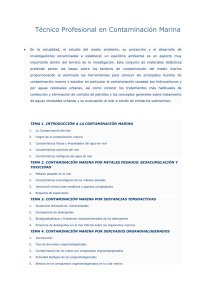 Técnico Profesional en Contaminación Marina