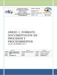 anexo 1: formato documentacion de procesos y procedimientos