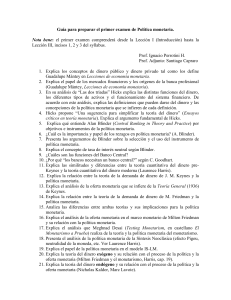 Cuestionario Teoría Monetaria y política Financiera 2ª - TMyPF-UNAM