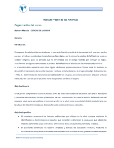 Ciencias de la Salud - IVAM – Instituto Vasco de las Americas