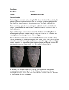 Vocabulary Nile River Narmer Dynasty The Palette of Narmer Post