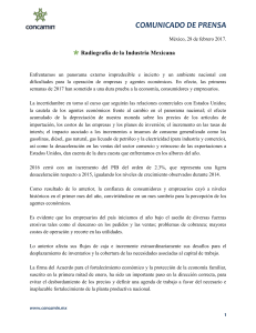 Radiografía de la Industria Mexicana