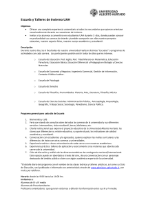 Escuela y Talleres de Invierno UAH