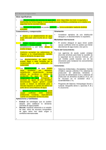 Programación acceso al agua dulce.