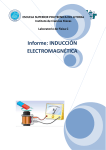 Informe: INDUCCIÓN ELECTROMAGNÉTICA