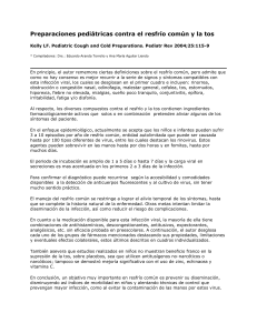 Preparaciones pediátricas contra el resfrío común y