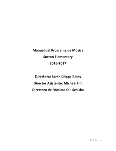 Manual del Programa de Música Sutton Elementary