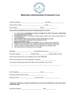 Medication Administration Permission Form