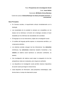 Tema: Perspectivas de la Investigación Social Autor: Jesús Ibáñez