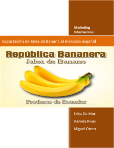 Exportación de Jalea de Banana al mercado español