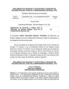 REGLAMENTO DE ANUNCIOS Y TOLDOS