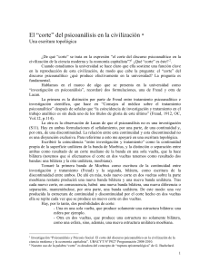 El “corte” del psicoanálisis en la civilización * Una escritura topológica