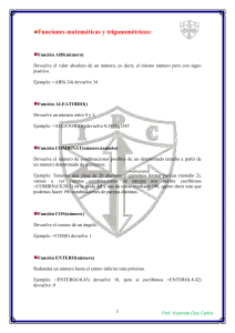 Funciones matemáticas y trigonométricas