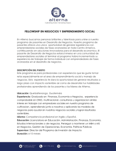 fellowship en negocios y emprendimiento social