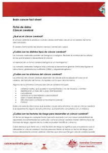Ficha de datos Cáncer cerebral